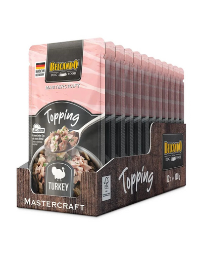 Belcando Mastercraft topping pavo pouch 100 grs display 12 unidades alimento húmedo perro