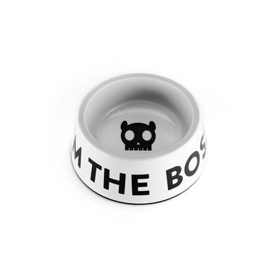 Zee Dog The Boss plato para perros blanco vista superior