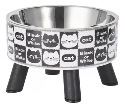 Plato comedero elevado perros y gatos diseño caritas 450 ml vista frontal