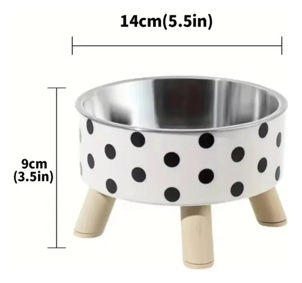Plato Comedero Elevado Perros y Gatos Cuadros 450 ml