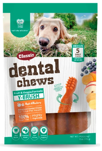 Dental Chews Fruit Veggie 170 g Natura Nourish snack dental para perros con frutas y vegetales