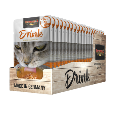 Leonardo Drink Pato bebida complementaria para gatos display 20 unidades