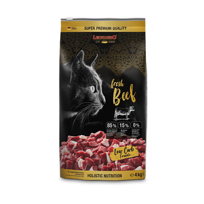 Leonardo gato Fresh Beef 4 kg alimento seco vista frontal