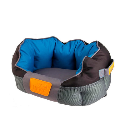 Gigwi cama azul gris talla M para perro vista frontal