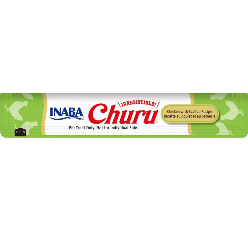 Churu snack líquido pollo con ostión para gatos vista general del producto