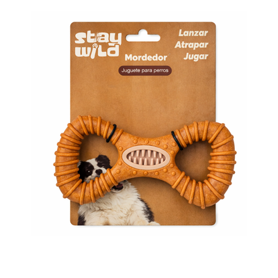 Stay Wild juguete mordedor perro infinito fibra bambú y caucho 15 cm vista frontal