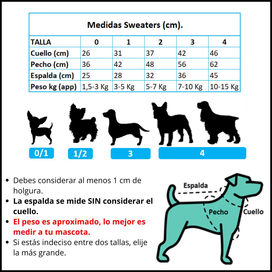 Pet Lounge Sweater Color Turquesa Perros y Gatos