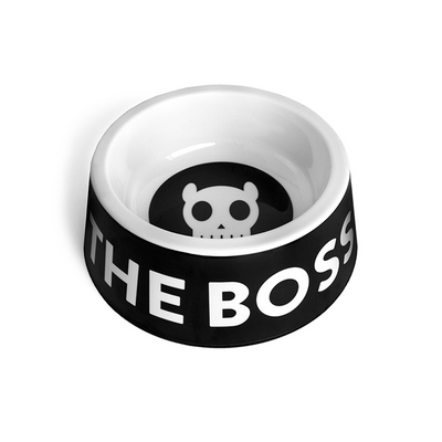 Zee Dog The Boss plato para perros negro vista superior