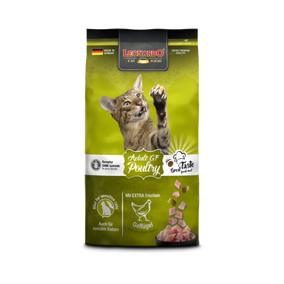 Leonardo Adult Poultry Grain Free alimento seco gatos 1.8 Kg empaque frontal
