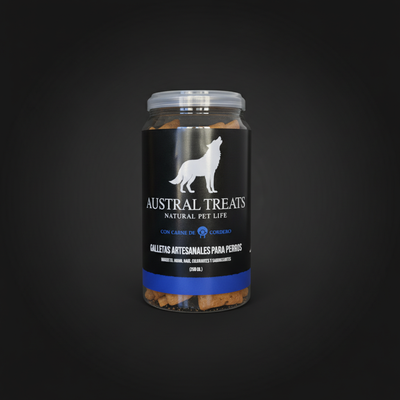 Austral Treats galletas artesanales sabor cordero 150 grs snack para perro