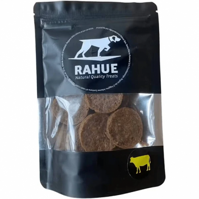 Rahue Jerky proteína vacuno 80 g snack deshidratado para perros empaque