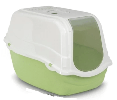 Arenero cerrado para gatos modelo Romeo 57x39x41 cm verde claro