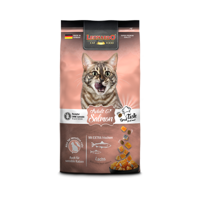 Leonardo Adult Grain Free Salmón alimento seco gatos 1.8 Kg empaque frontal