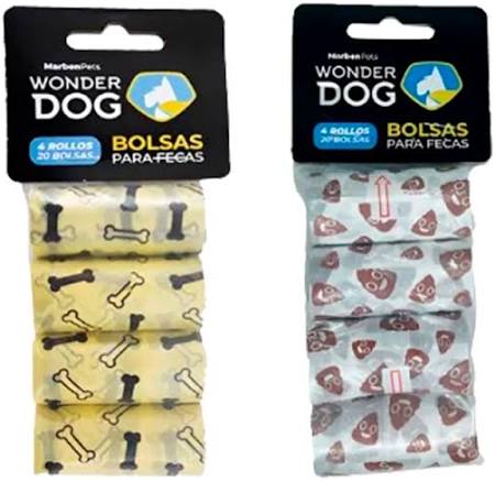 Wonder Dog Bolsitas Higiénicas con Diseños 80 Uds.