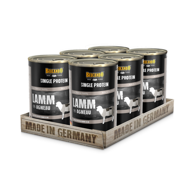 Belcando Single Protein cordero lata 400 grs pack 6 unidades alimento húmedo perro