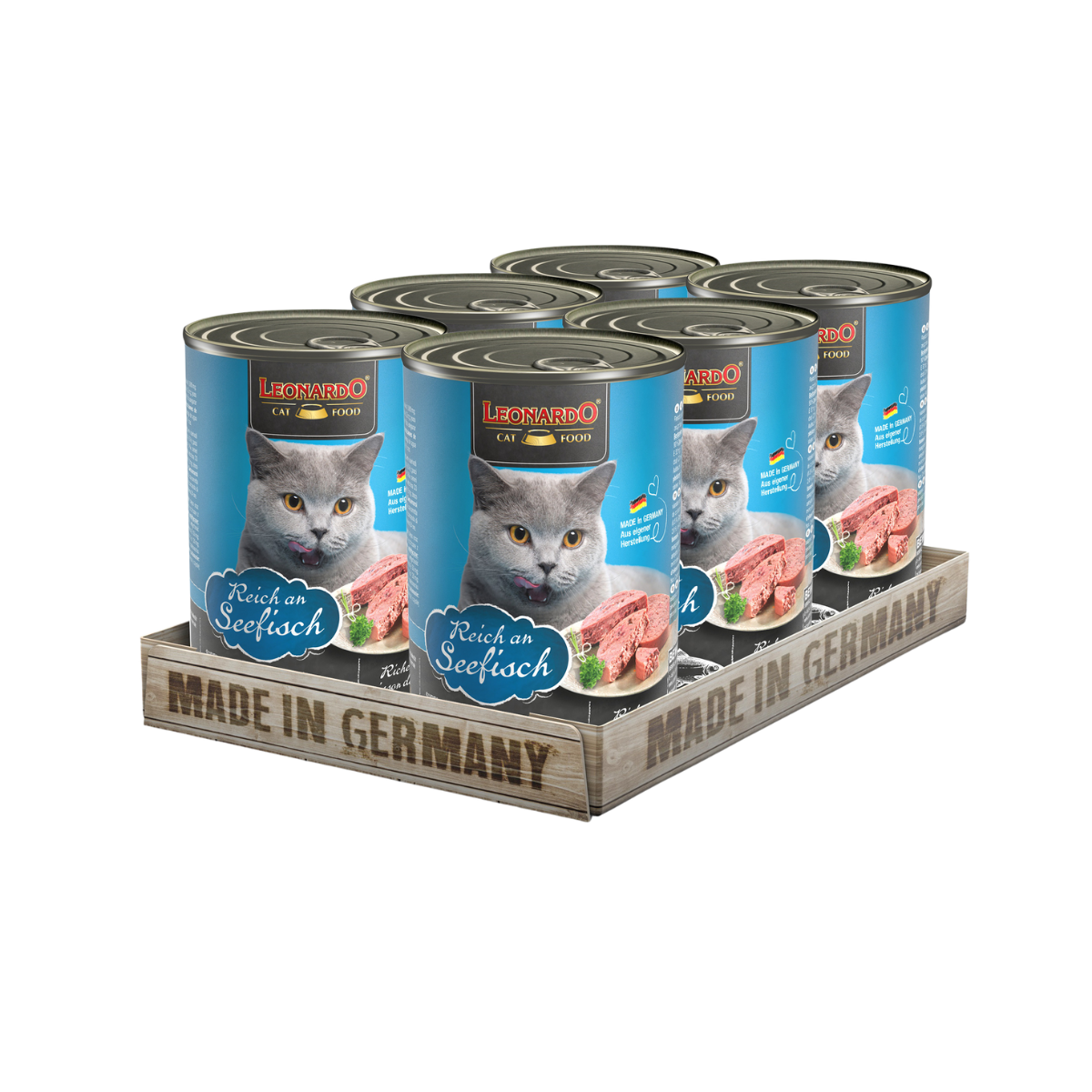 Leonardo Gato Quality Selection Pescado Lata 400 Grs. x 6 Uds.