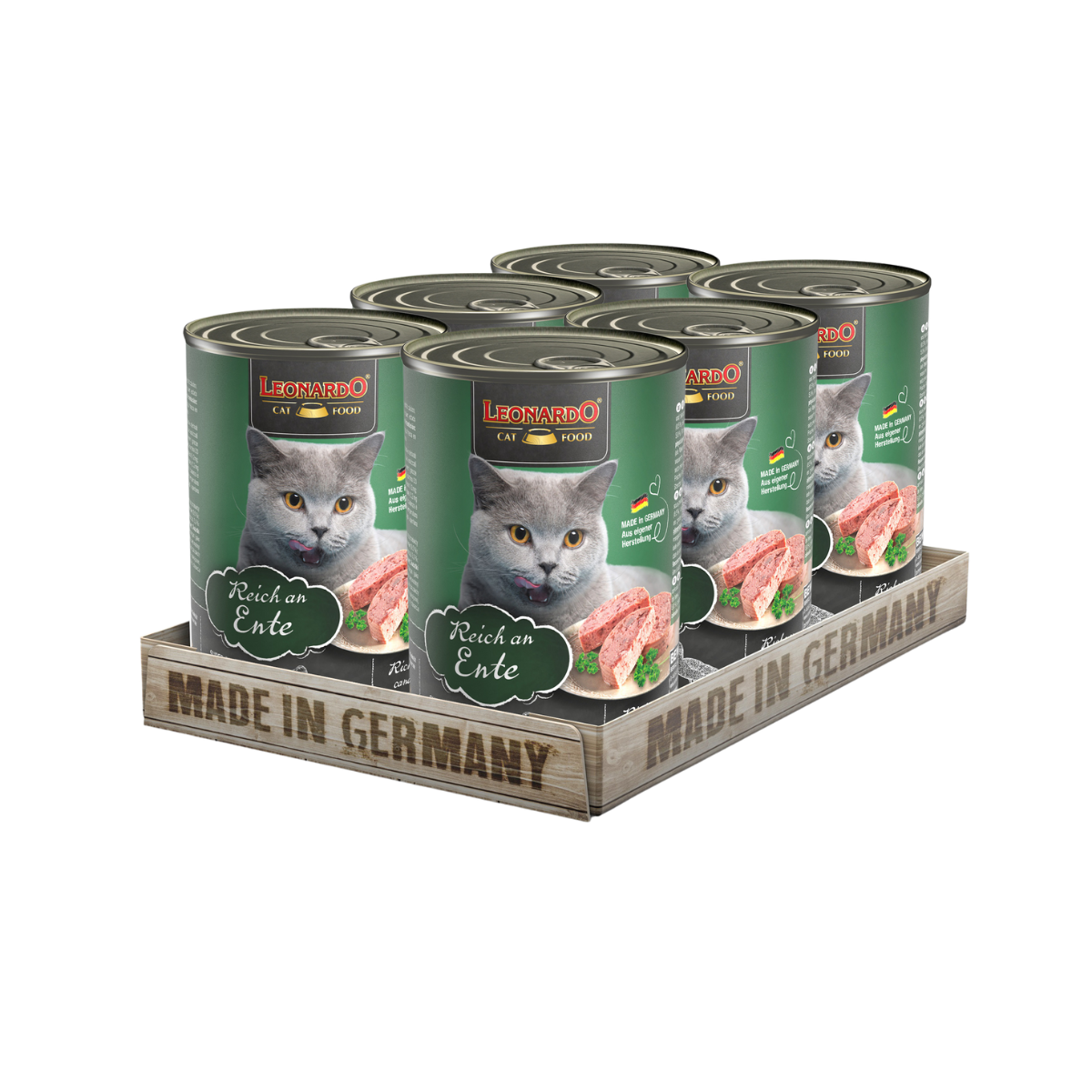 Leonardo Gato Quality Selection Pato Lata 400 Grs. x 6 Uds.