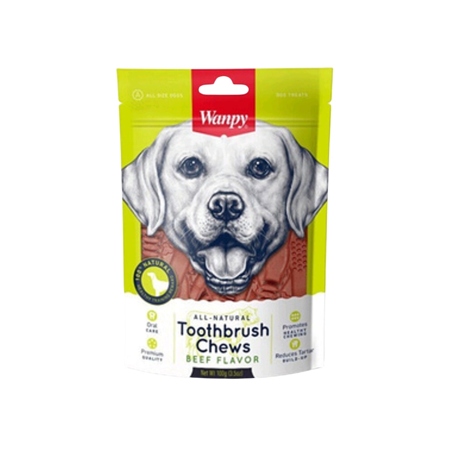 Wanpy Dog Jerky Toothbrush Beef 100 Grs.