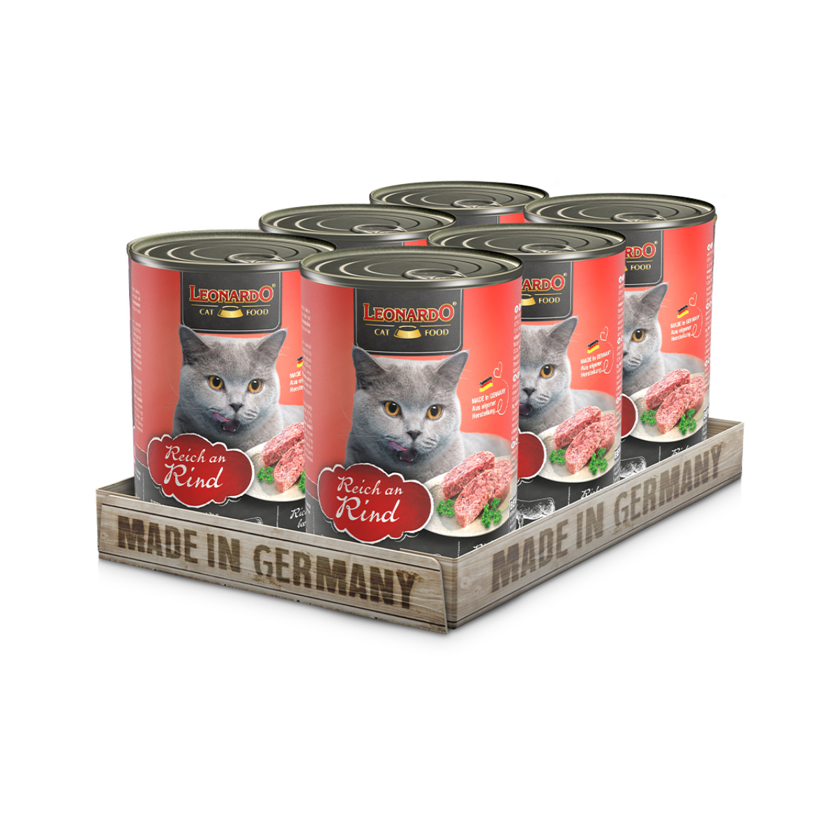 Leonardo Gato Quality Selection Ternera Lata 400 Grs. x 6 Uds.