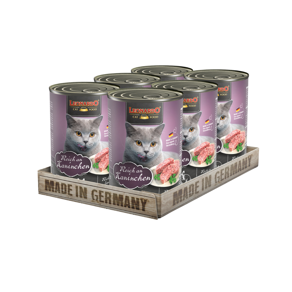 Leonardo Gato Quality Selection Conejo Lata 400 Grs. x 6 Uds.