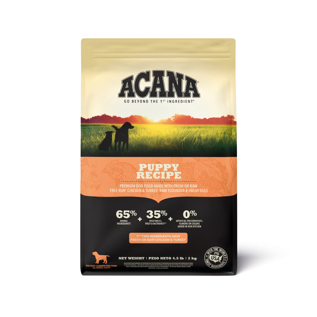 Acana Puppy & Junior libre de granos 2 kg saco vista frontal