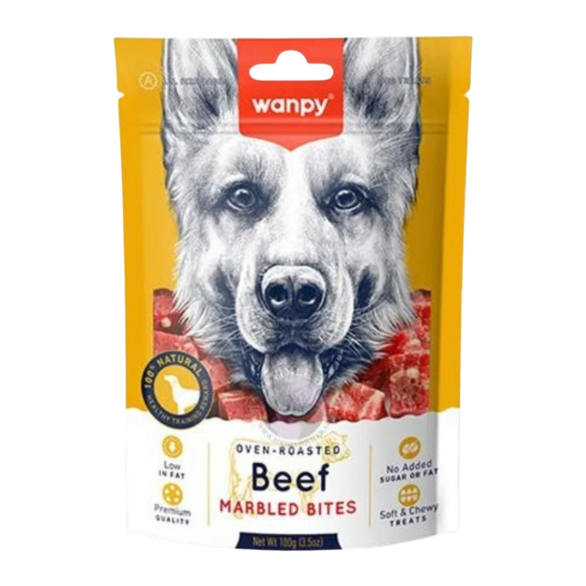 Wanpy Jerky Marbled Beef vacuno marmoleado 100 g snack perros empaque