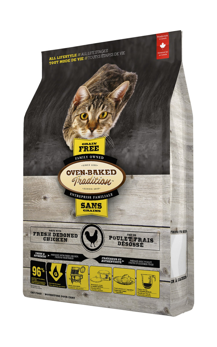 Oven Baked Tradition gato Grain Free pollo 2.27 Kg vista lateral derecha