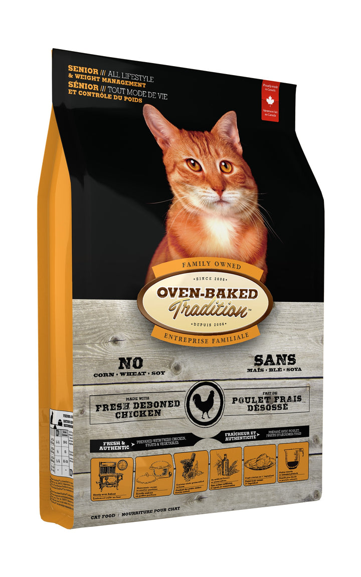 Oven Baked Tradition gato senior pollo 2.27 Kg vista lateral izquierda