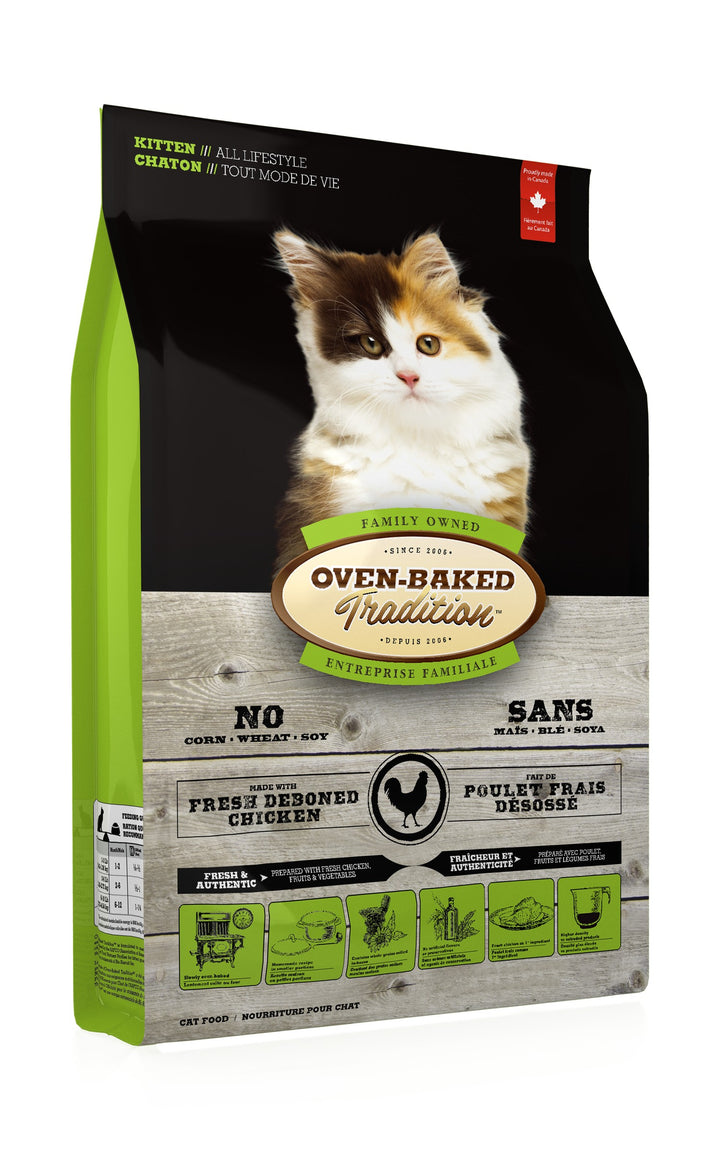 Oven Baked Tradition gato kitten pollo 2.27 Kg vista lateral izquierda