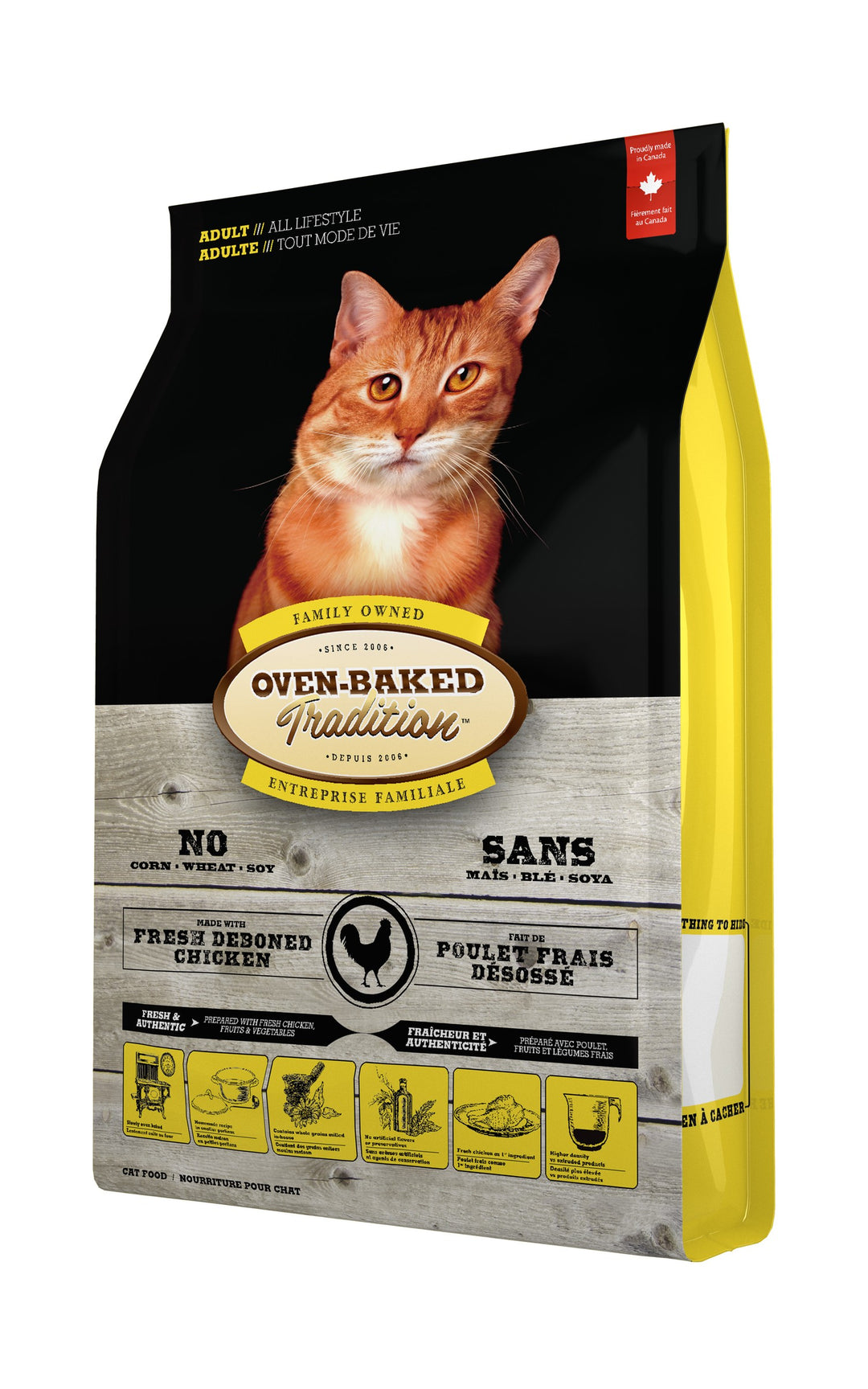 Oven Baked Tradition gato pollo empaque lateral derecho