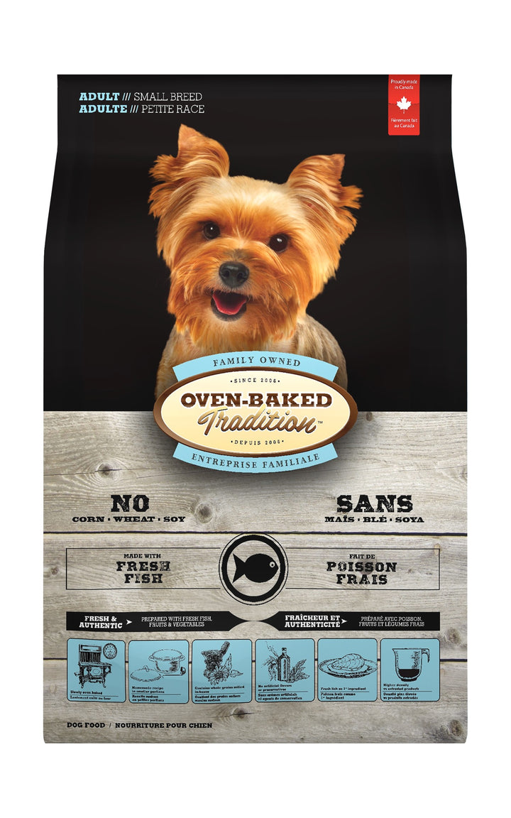 Oven Baked Tradition perro razas pequeñas pescado 2.27 kg saco render 3D frontal
