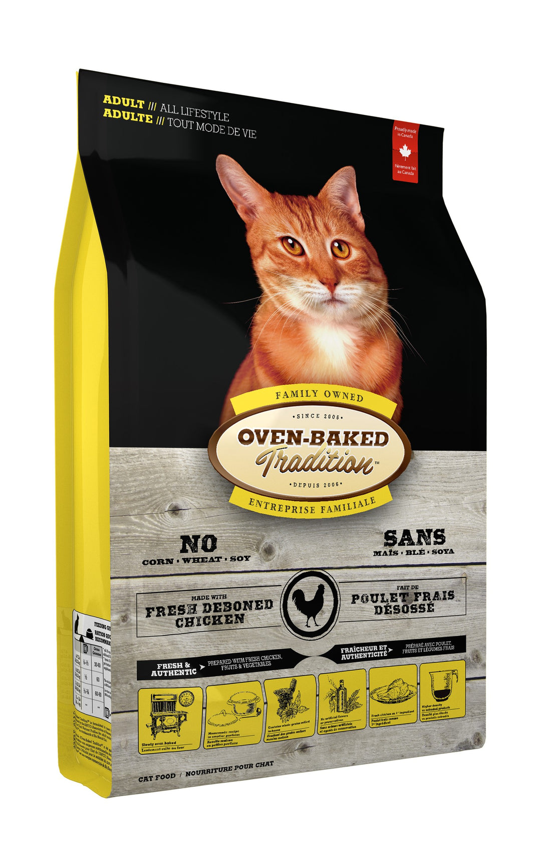 Oven Baked Tradition gato pollo 2.27 kg saco vista lateral izquierdo