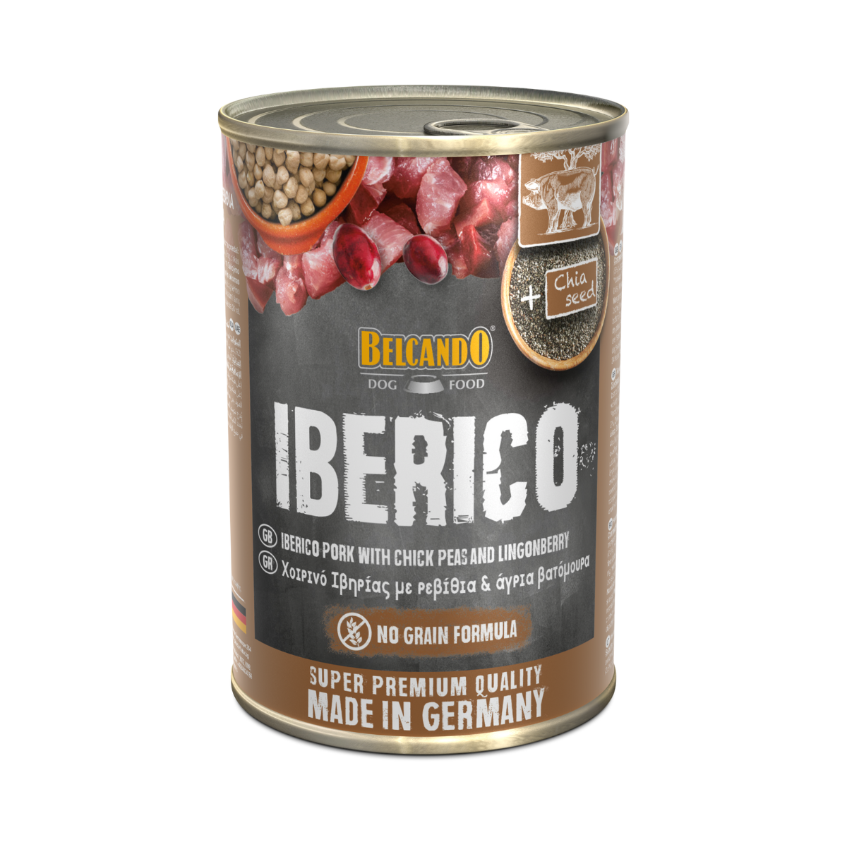 Belcando Perro Cerdo Ibérico, Garbanzos y Arándanos Lata 400 Grs.