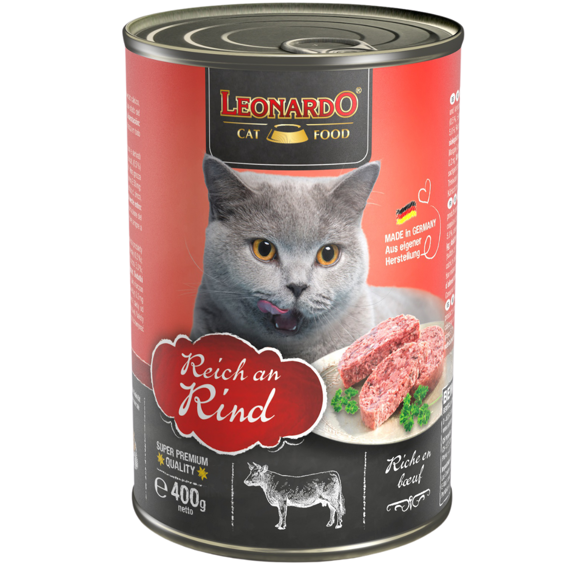 Leonardo Quality Selection Ternera Lata 400 Grs.