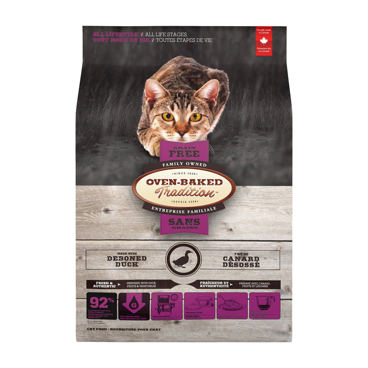 Oven Baked Tradition gato adulto Grain Free pato 4.54 Kg vista frontal