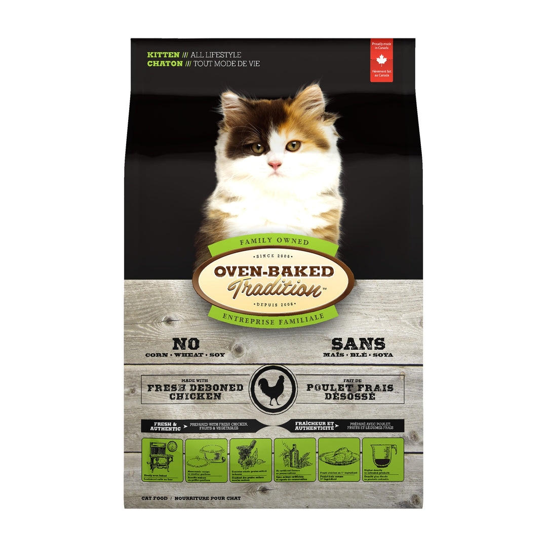 Oven Baked Tradition gato kitten pollo 2.27 Kg vista frontal