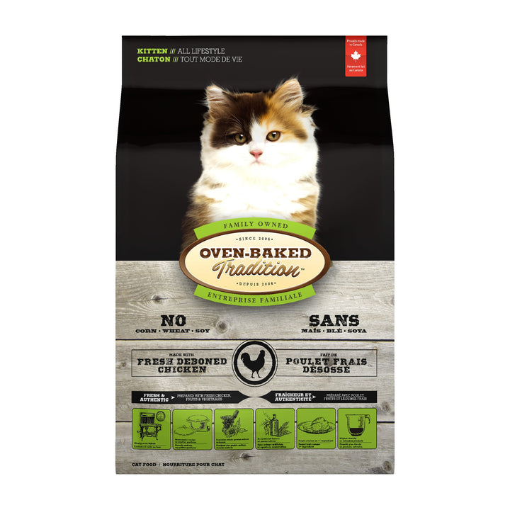 Oven Baked Tradition gato kitten pollo 2.27 Kg vista frontal