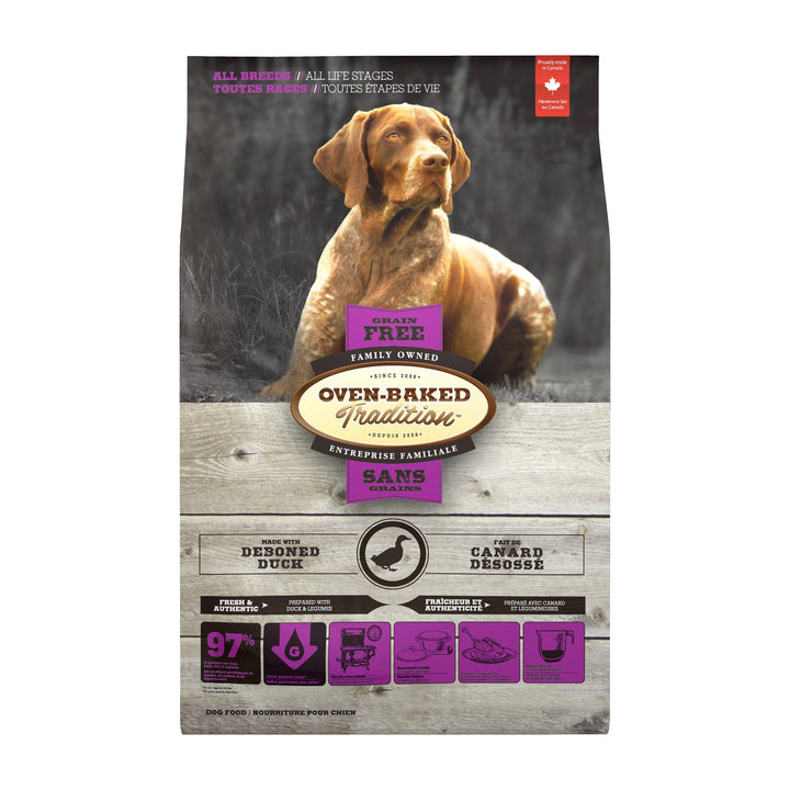 Oven Baked Tradition perro grain free pato 10.43 Kg empaque frontal