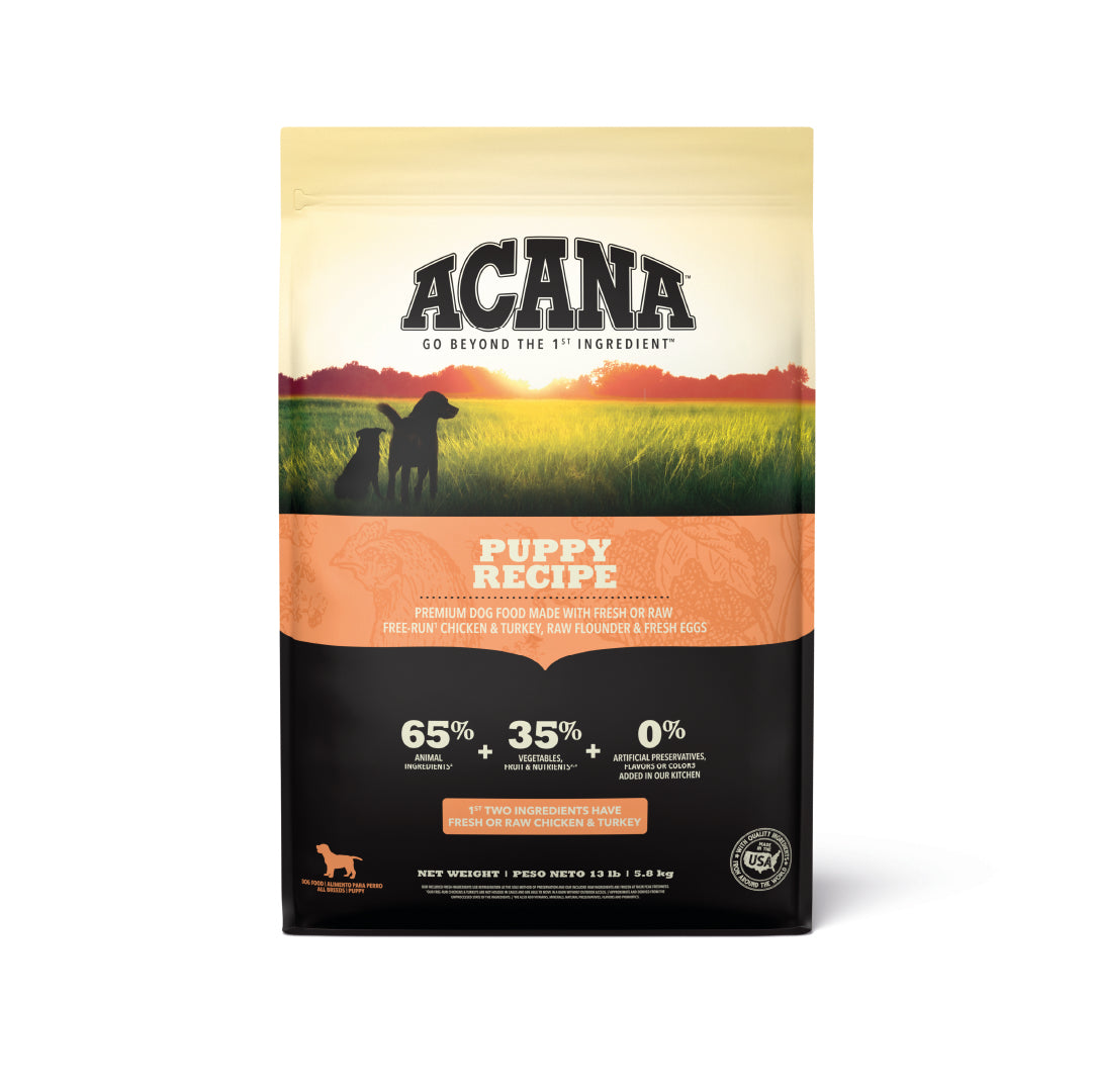 Acana Puppy & Junior libre de granos 5.9 kg saco vista frontal