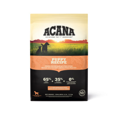 Acana Puppy & Junior libre de granos 5.9 kg saco vista frontal