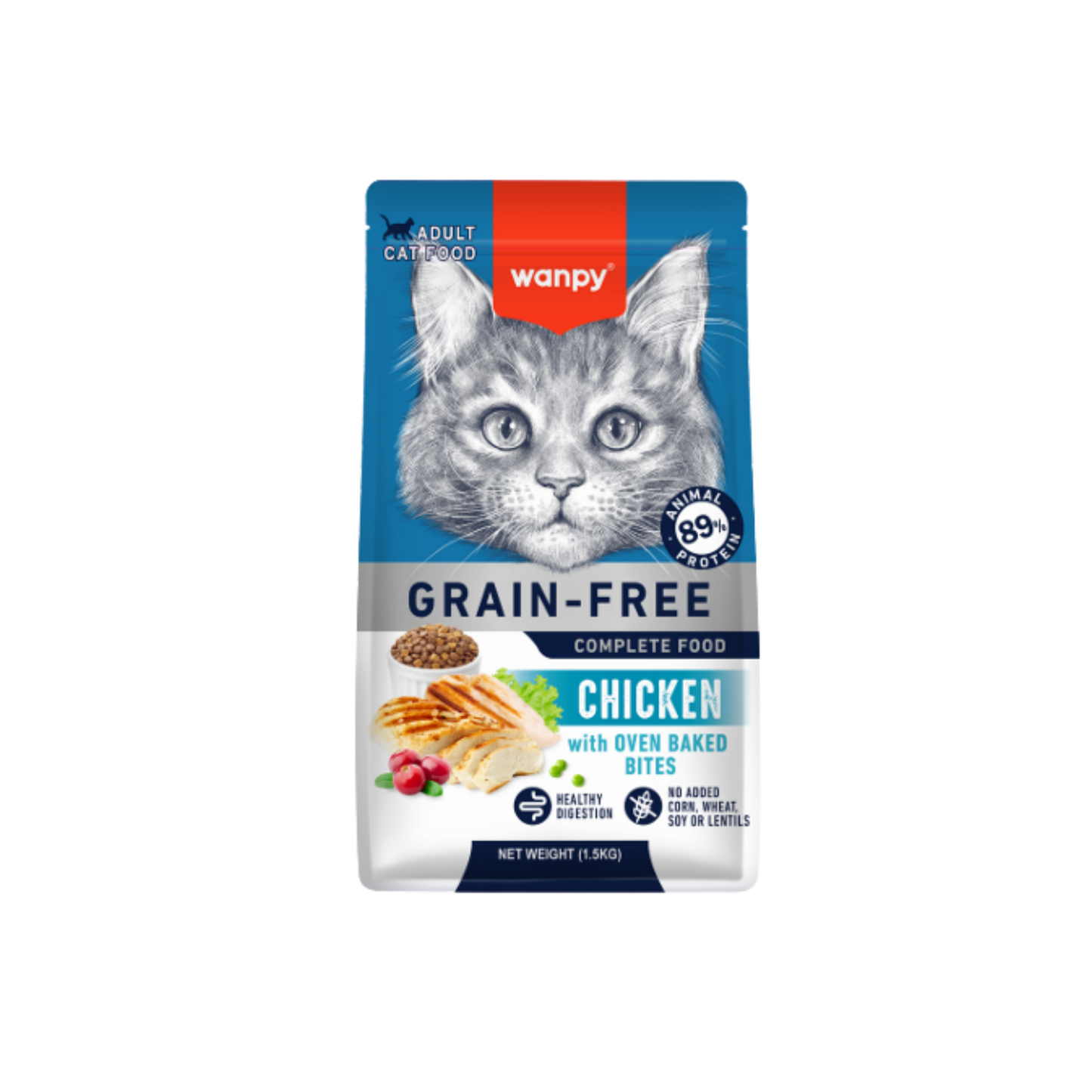 Wanpy Gato Adulto Grain Free Sabor Pollo 1.5 Kg