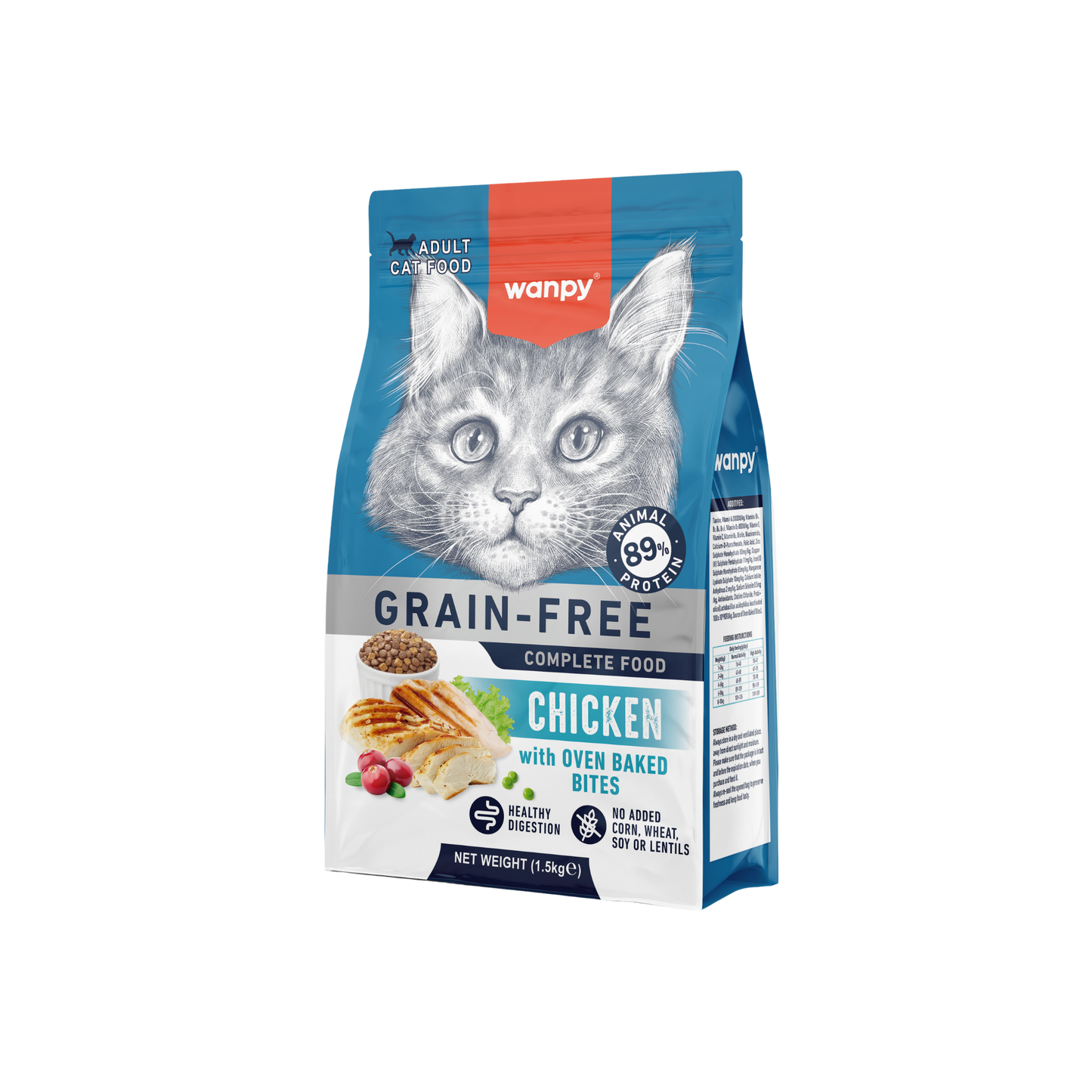 Wanpy Gato Adulto Grain Free Sabor Pollo 1.5 Kg