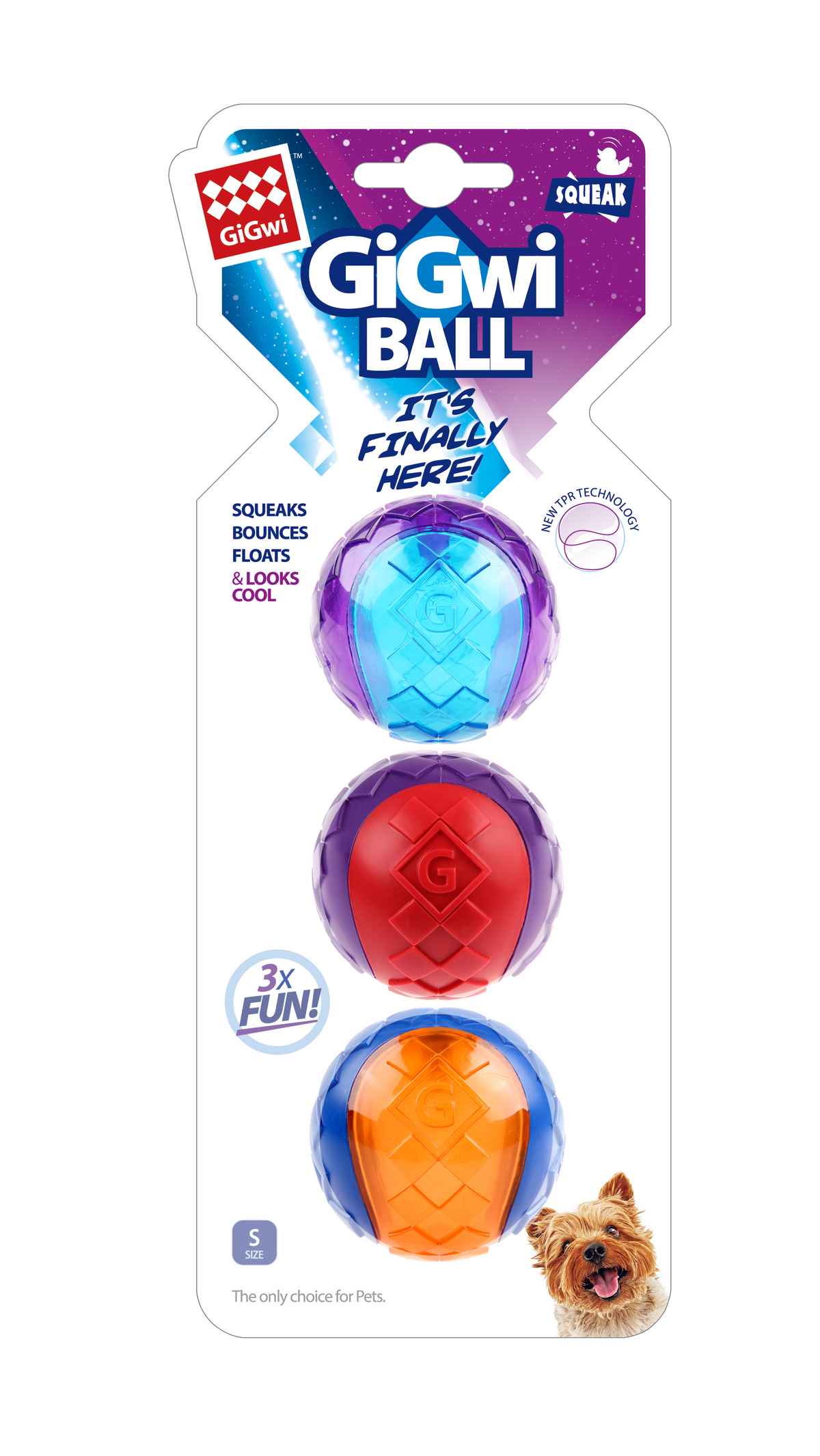 Gigwi Pelota Squeaker Small - Set de 3 Pelotas