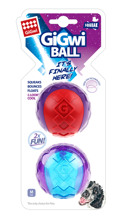 Gigwi Pelota Squeaker Medium - Set de 2 Pelotas