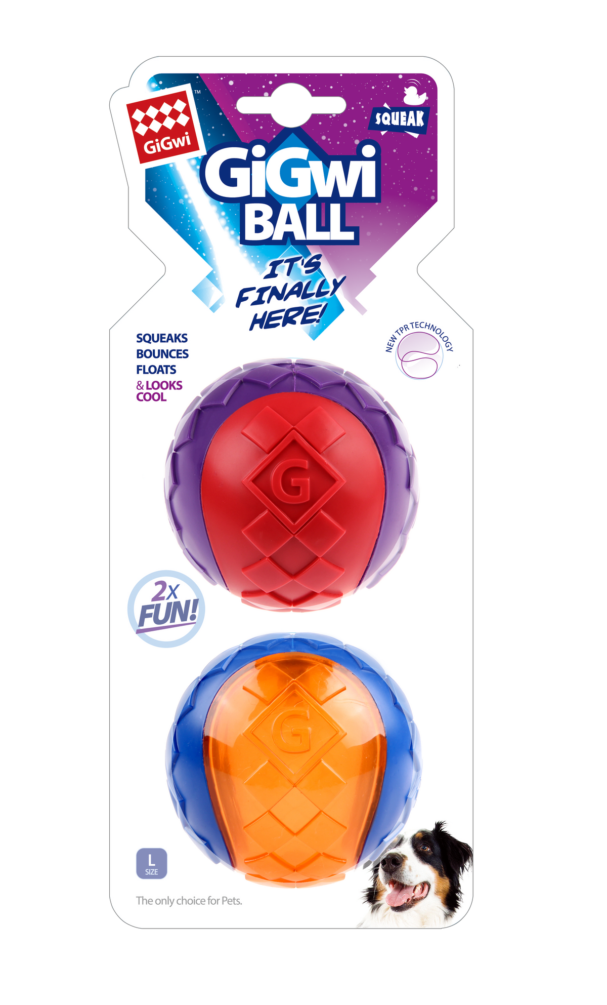 Gigwi Pelota Squeaker Large - Set de 2 Pelotas
