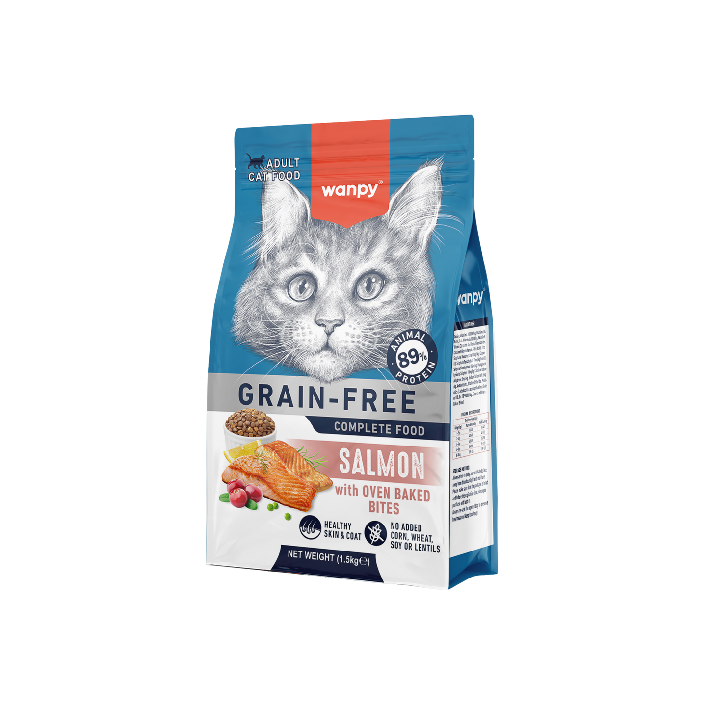 Wanpy Gato Adulto Grain Free  Salmón 1.5 Kg