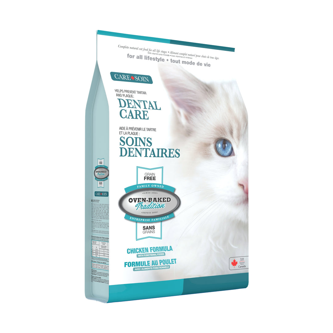 Oven Baked Tradition CARE gato adulto dental care empaque lateral derecho