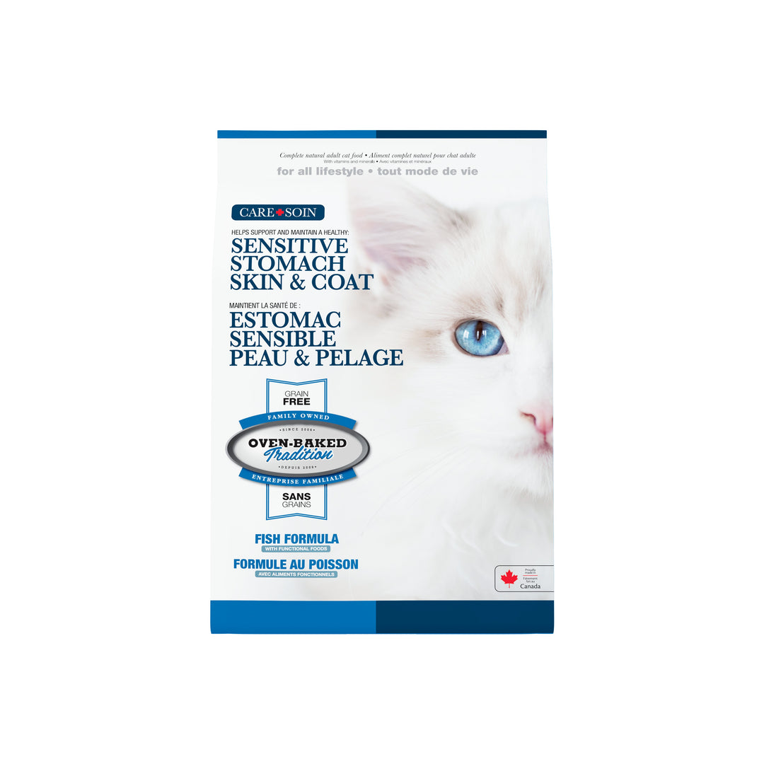 Oven Baked Tradition CARE gato adulto sensitive stomach 2.27 Kg empaque frontal