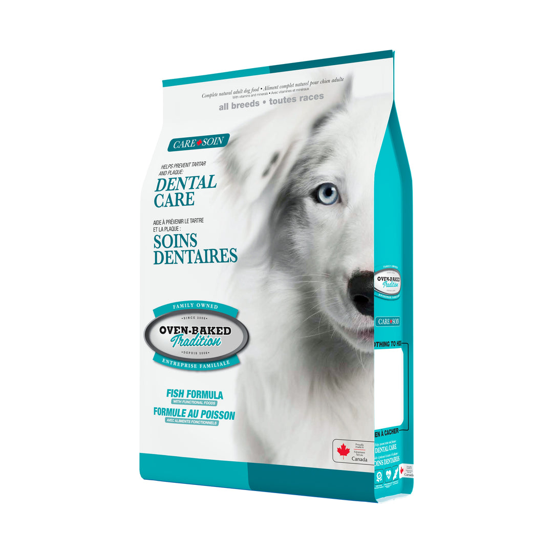 Oven Baked Tradition CARE perro adulto dental care empaque lateral derecho