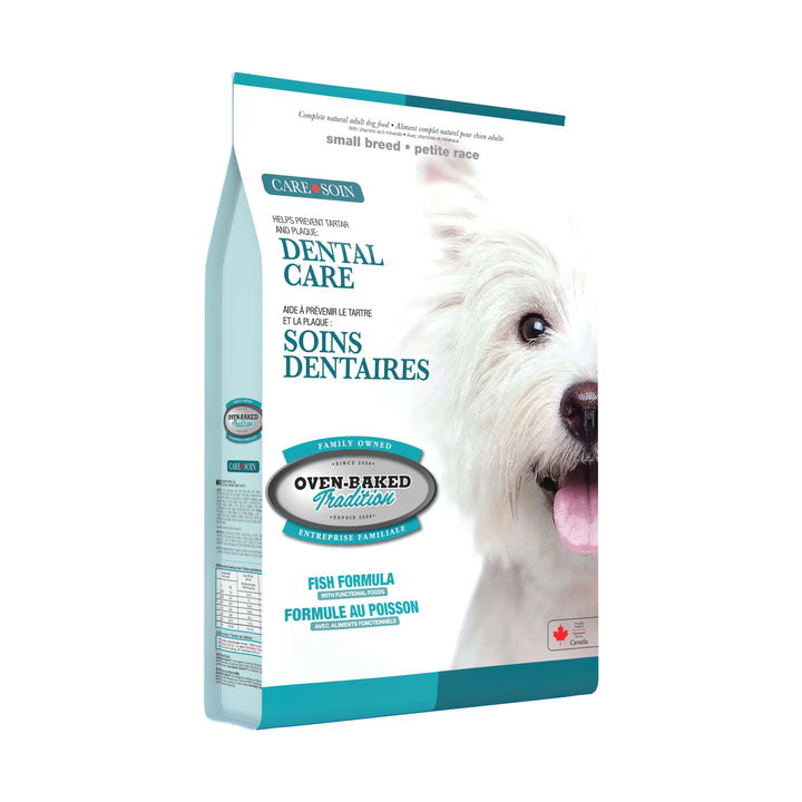 Oven Baked Tradition CARE perro adulto dental care empaque lateral derecho